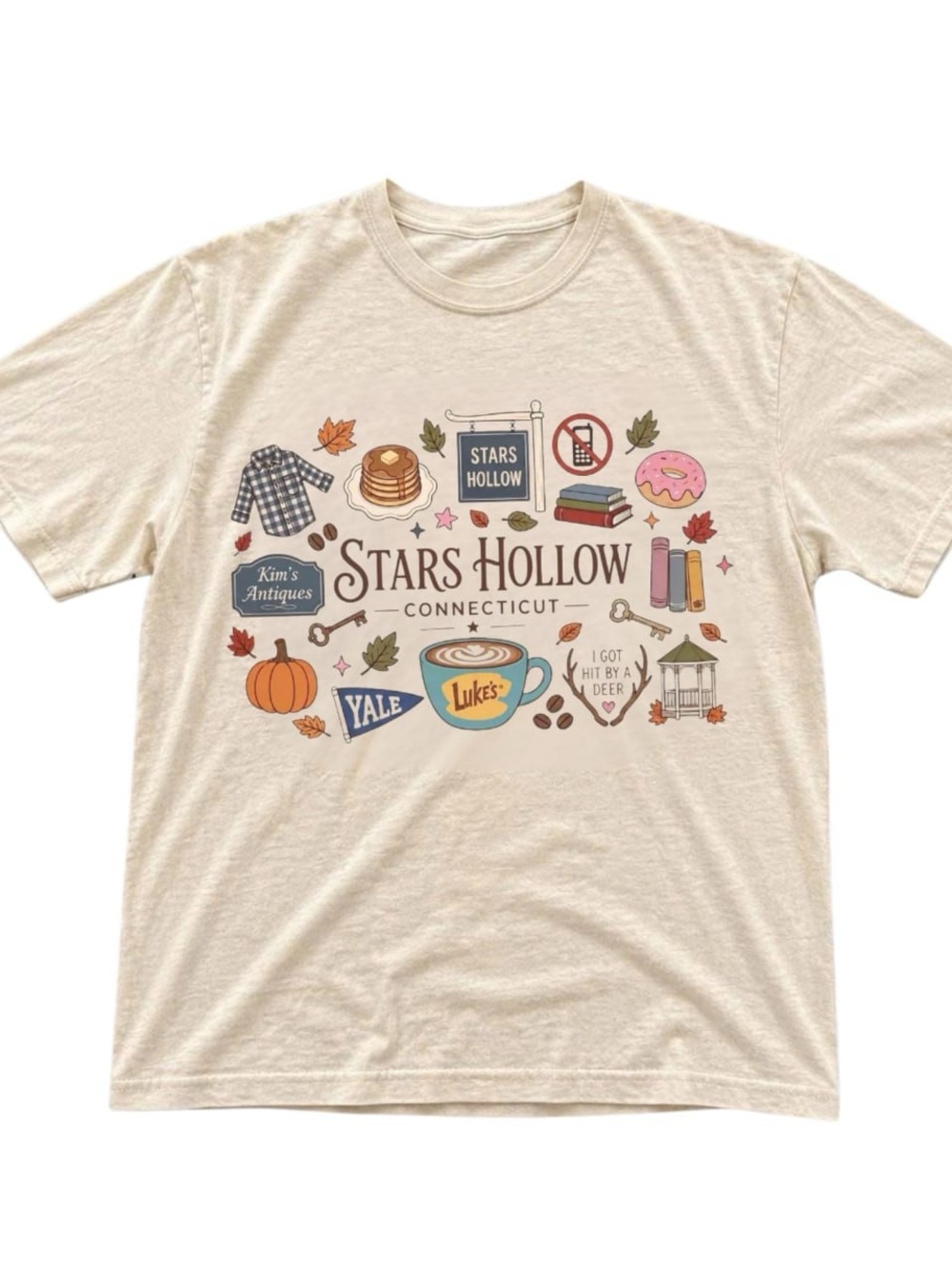 Cream Stars Hollow Connecticut Graphic Tee